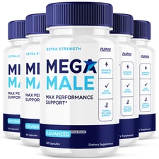 (5 Pack) Mega Male Capsules For Men, MegaMale Enhancing Supplement Pill (300 ct)