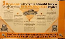1930 Buick-marquette Color Fold Out Sales Brochure 18 X 10 12 Fully Opened