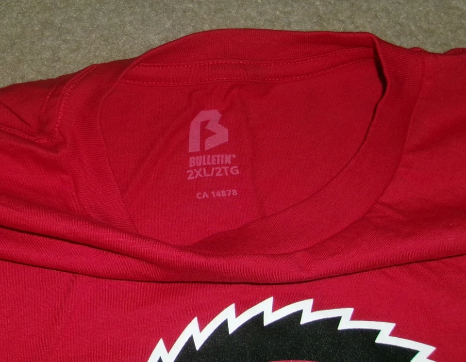 CAMISA 2XL Roja CFL ESTILO RARO AUTÉNTICO Boletín OTTAWA ROJO NEGRO Foto 2 de 2