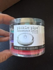 MasonTops Fermentation Starter Kit – 3x Airlocks, 4x Pickle Pebbles & Tamper NEW