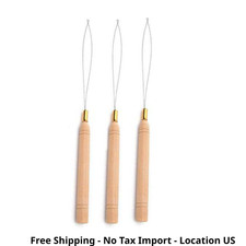 Hair Extension Loop Needle Threader Pulling Hook Tool with Bead Device for Hair