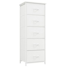Tall Dresser with 5 Drawers Storage Organizer Chest of Drawers for Bedroom