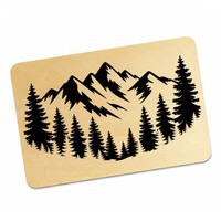 Berge Und Wald Postkarte Aus Holz FüR Naturfreunde