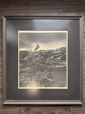 "Tom Seward – Winter's Evening at Devil Kitchen, 1968, Etching Print". (B84)