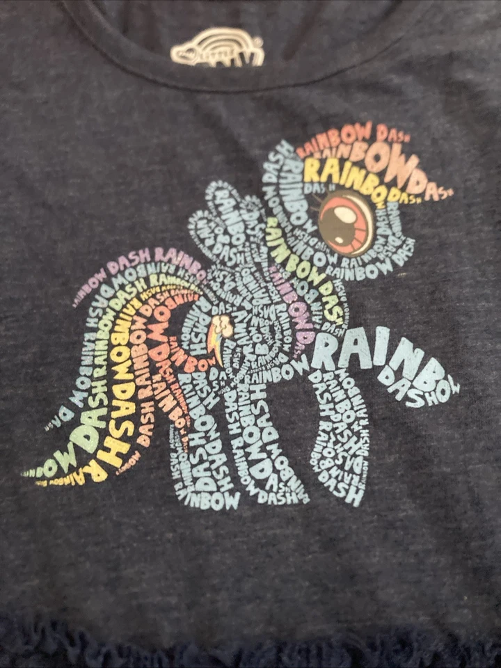 Hasbor 2017 My Little Pony *Rainbow Dash* Layered Hi-Lo Shirt Dress Girls Size 6 - Image 3 of 4