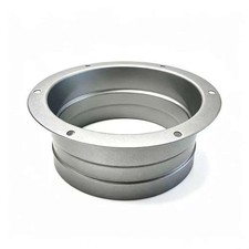 Duct Connector Flange 4 inch, Metal Straight Pipe Flange for AC Exhaust Venti...