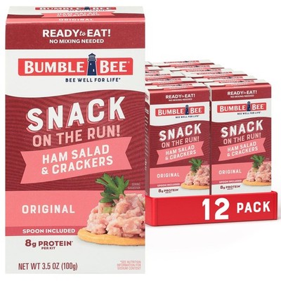 Bumble Bee Snack On The Run! Protein Snack Pack - Ham Salad with Crackers - 8g