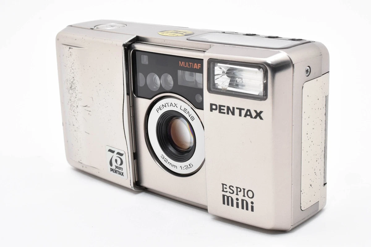 フィルムカメラ PENTAX ESPIO mini 75years Near MINT] Pentax Espio Mini 75 Years 35mm Film Camera Silver From