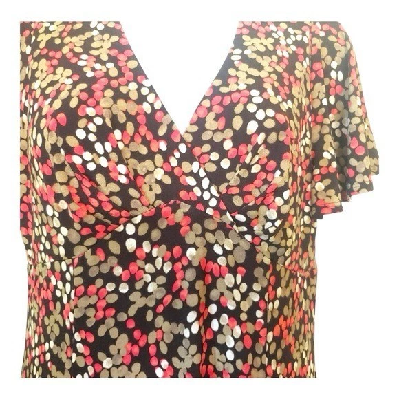 Vestido de lunares coloridos Chaps talla 16 W Foto 3 de 4