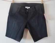 Isabel Maternity Bermuda Shorts Black Size 10 Expandable Sides 