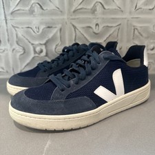 Veja V-10 Nautico Sneakers EU37 US6 Low Top Blue Mesh With Suede Good Condition