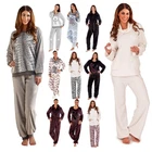 Womens Twosie Nightwear Lounge Pants Jumper Lounge Set Pjs Fleece Pyjamas Ladies