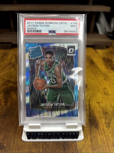 Jayson Tatum [Shock] #198 [Rookie] 2017 Panini Donruss Optic - PSA 9