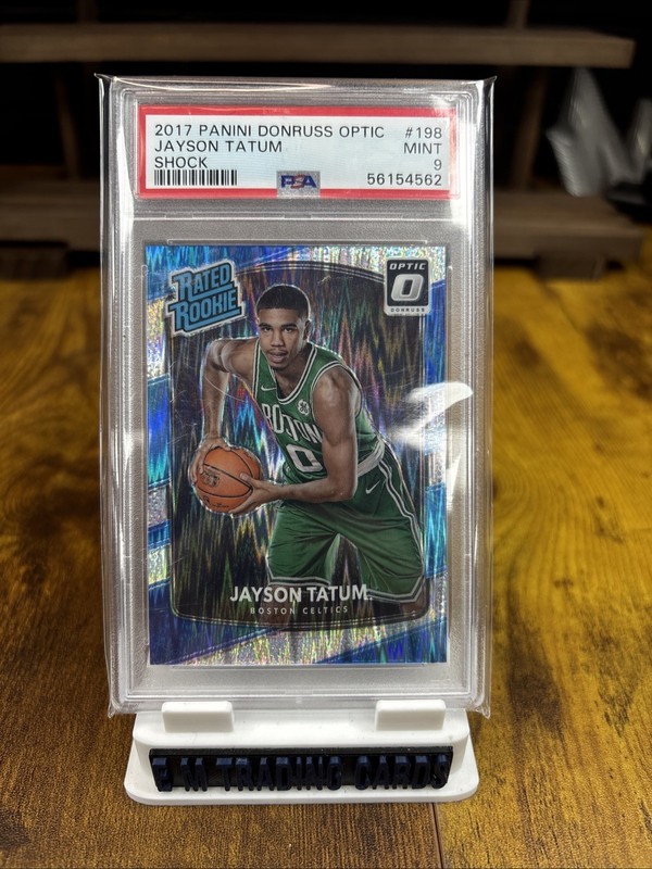 Jayson Tatum [Shock] #198 [Rookie] 2017 Panini Donruss Optic - PSA 9