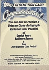 2025 Topps Signature Derrick Henry Veteran Class Autographs (RAW)