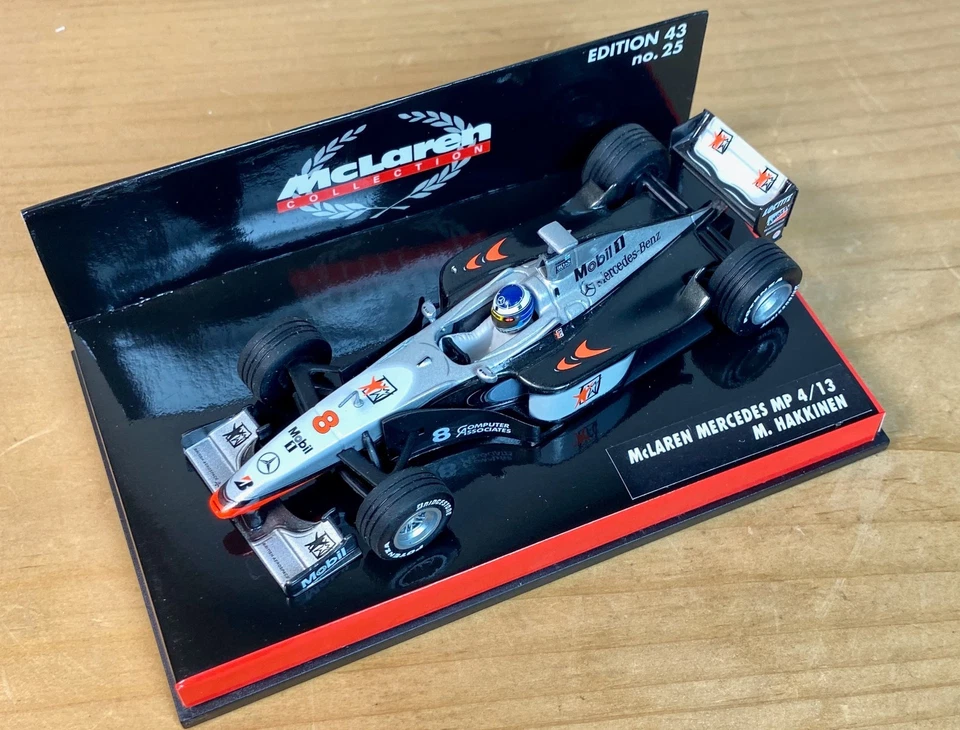 MINICHAMPS 1/43 SCALE McLaren Mercedes MP 4/13 M. HAKKINEN 1998 F1 Champion - Image 3 of 4