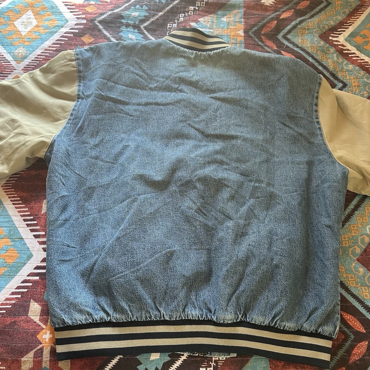 VINTAGE Red Kap Jacket Mens XL Blue Denim Work Wear Varsity Bomber