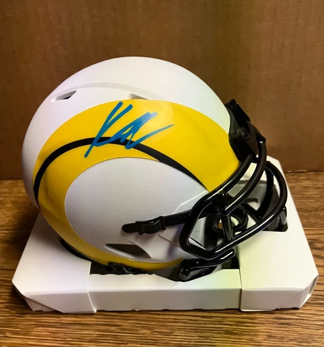 Kyren Williams, Signed Lunar Eclipse, Chargers, Mini Helmet, Beckett COA