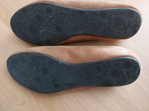 Original UGG Australia Slipper Wildleder/Lammfell hellbraun Gr. 39 - Bild 7 von 7