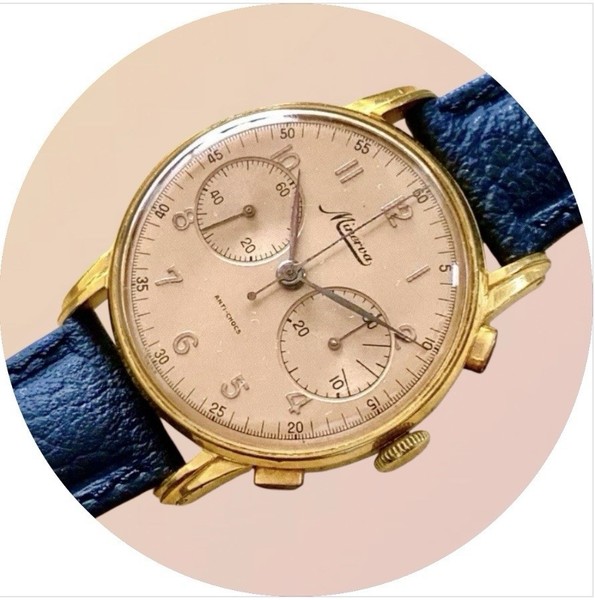 Vintage MINERVA Chronograph Watch – Pre-Owned Collector’s Timepiece