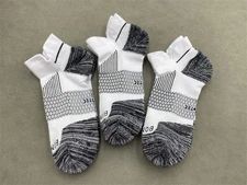 3 Pairs High quality Bombas Men Honeycomb Running Ankle Socks Size L