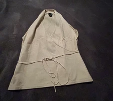 Beige I.N.C. Wrap Shirt - Pre-owned