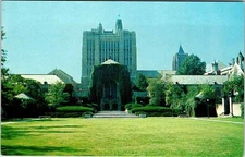 Postcard LIBRARY SCENE New Haven Connecticut CT o/19 AO2069