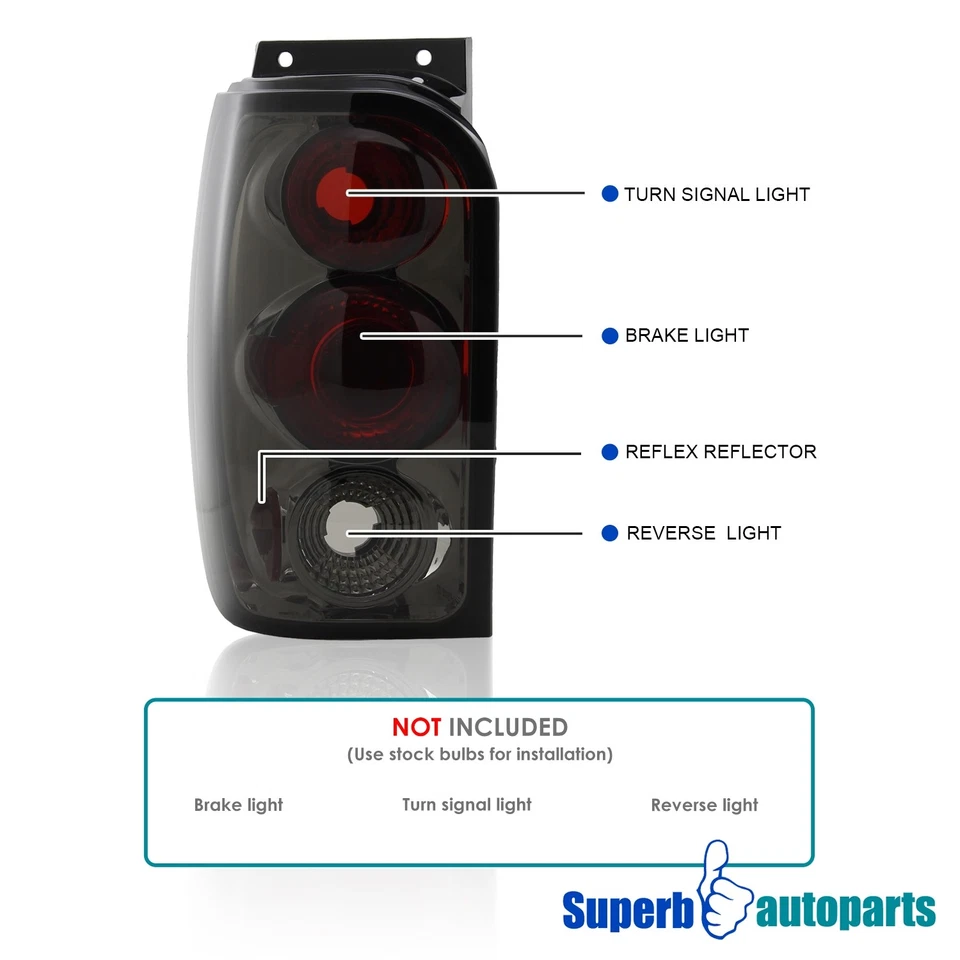Fits 1998-2001 Ford Explorer Reverse Tail Lights Rear Brake Lamps Replacement - Imagem 3 de 4