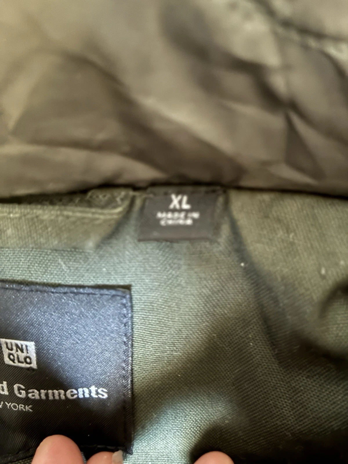 Uniqlo x Engineered Garments PUFFTECH Utility Parka Jacket Mens XL Olive Green - product detail image 6