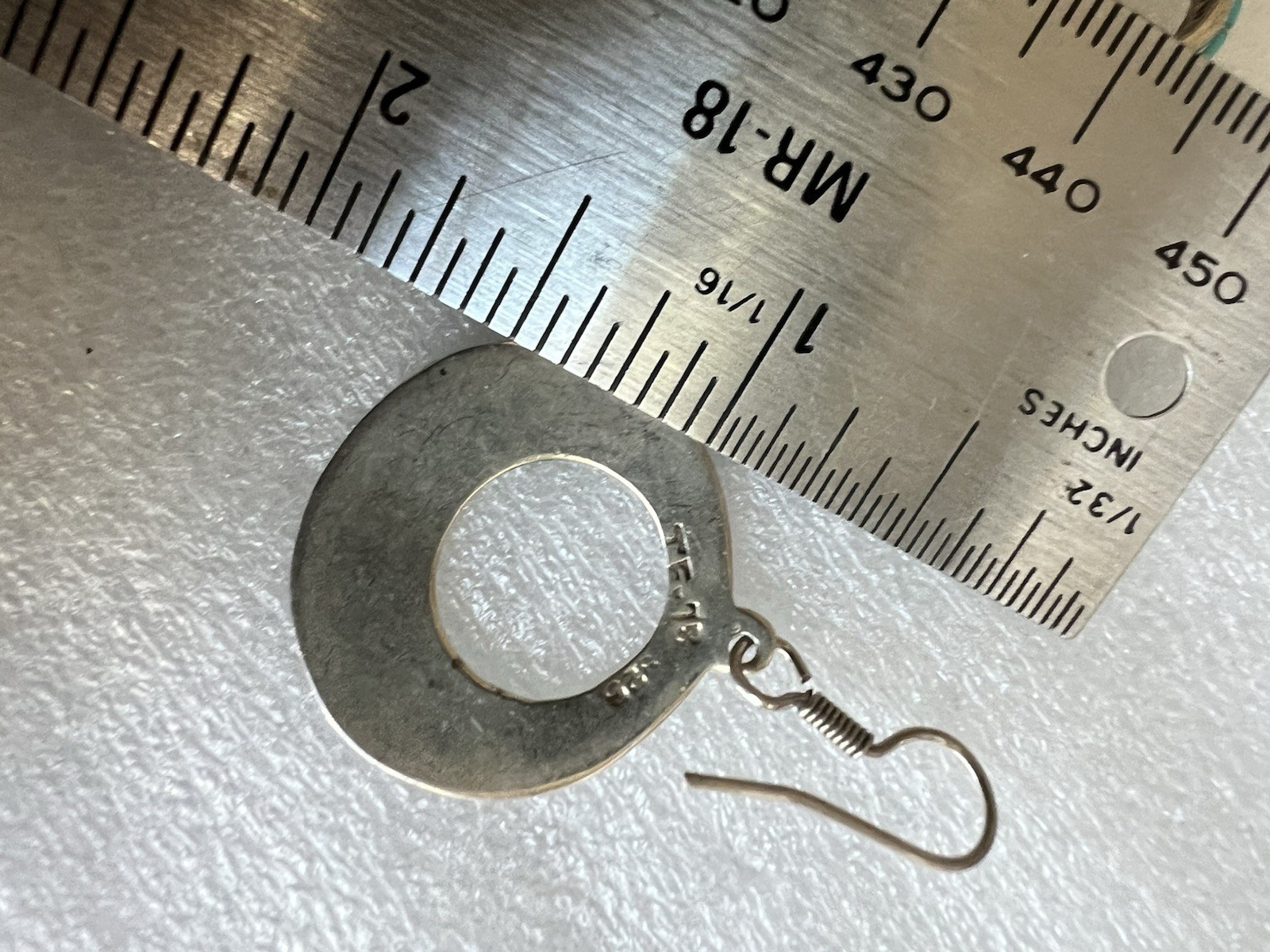 18gr Solid Sterling Silver Turquoise Native Ameri… - image 9