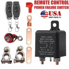 Positive Negative Universal Wireless Remote Car Kill Battery Disconnect Switch