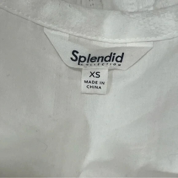 Splendid Collection White Maxi Dress XS Cotton Ti… - image 12