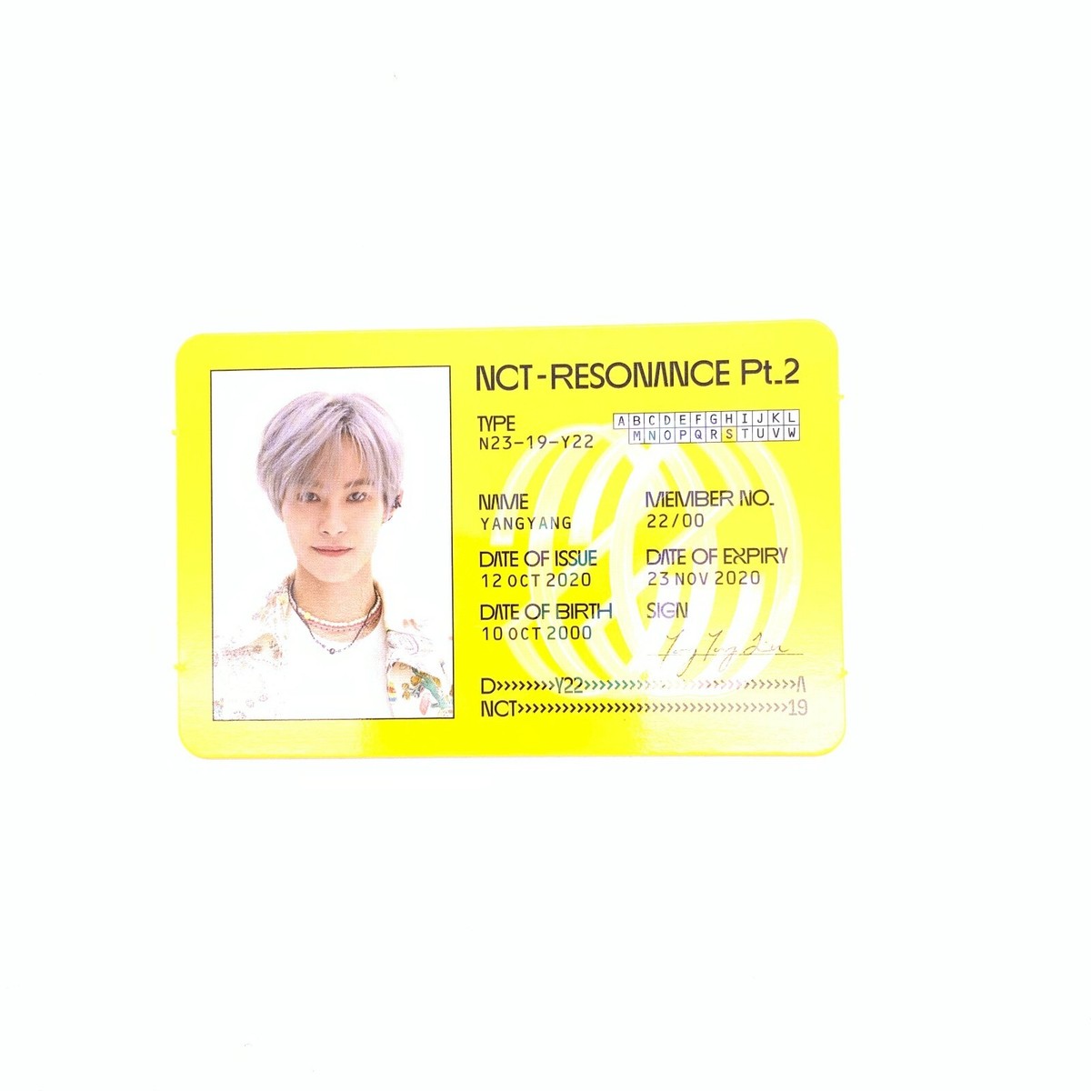 NCT 2020] NCT 2020:Resonance Pt.2 / Departure Ver. ID Card