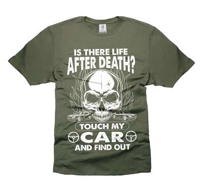 Mens Car T-shirts Car Guy Shirts Funny Touch My Car And Find Out Tee Shirt