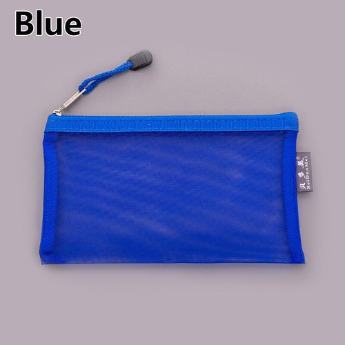 Pencil Case Pen Bag Transparent Mesh Zipper Clear Cosmetic Stationery Holder LOT - Picture 17 of 22