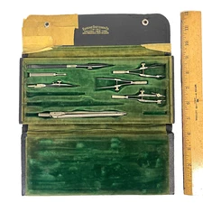 Eugene Dietzgen Chicago NY SF Nola Vtg Drafting Drawing Case Repaired w/ Tools