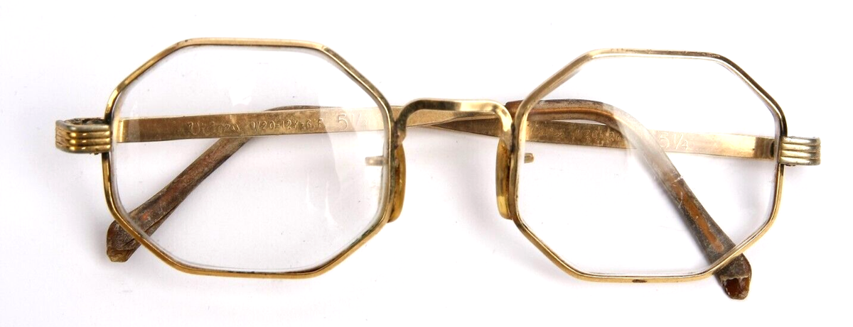 Vintage Victory 1/20 12KGF Octagonal Eyeglasses Glasses 5 1/4