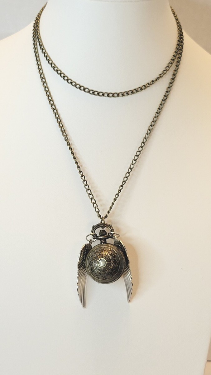 Necklace Chain Watch W/ Globe Shape Full Hunter Harry Potter Time Piece  Analog