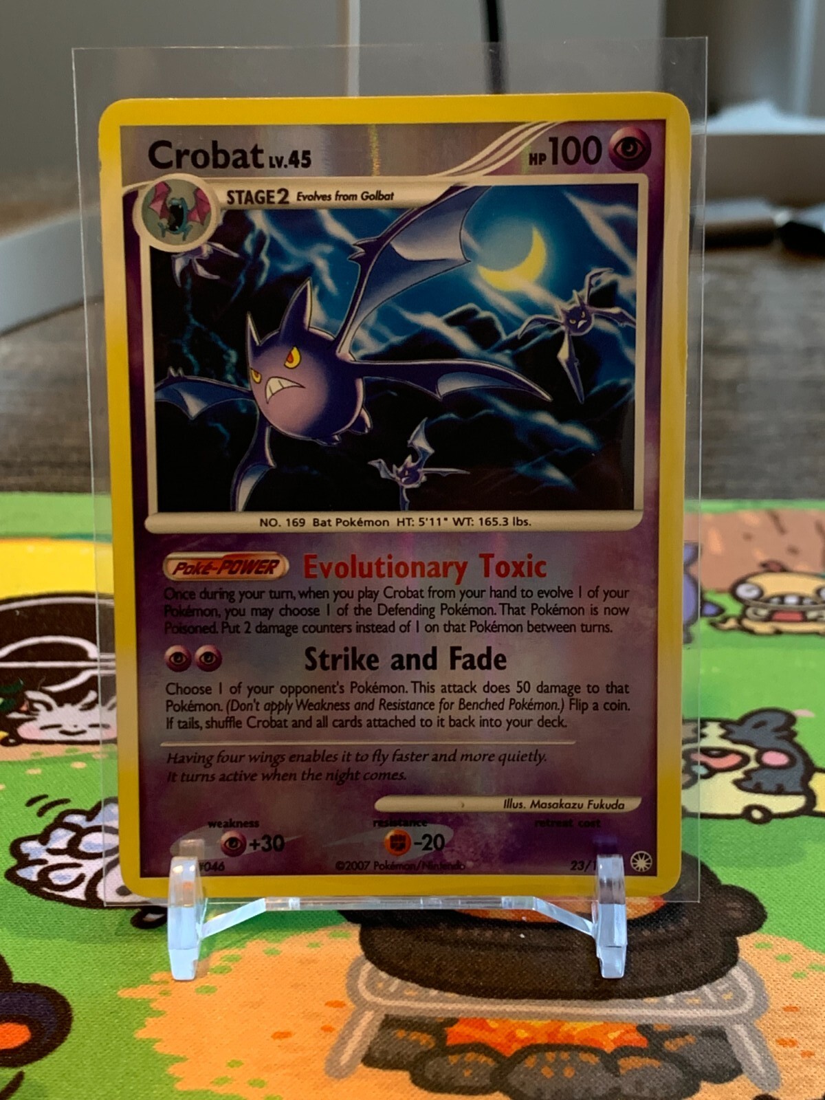 Crobat Reverse Holo 23/123 Mysterious Treasures LP Pokemon Card