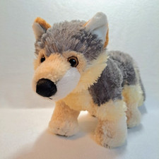 Aurora Wolf Husky Tan Dog Coyote Fox Plush Stuffed Animal Gray Wily Standing