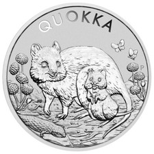 2021 1 oz Quokka Perth Mint .9999 Ag Silver Australian Bullion Coin Low Mintage 41.19 per troy oz