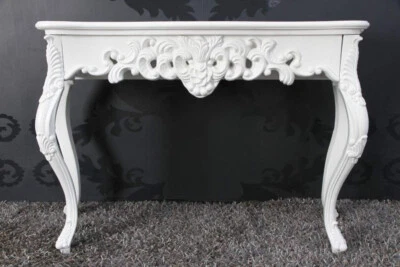 Konsole Wandtisch Weiß Antik-Finish Luxuriös prunkvoll Sideboard Barock Rokoko85 - Bild 1 von 4