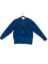 Vans Youth Medium Blue Full-Zip Hoodie With Logo Graphic 6744