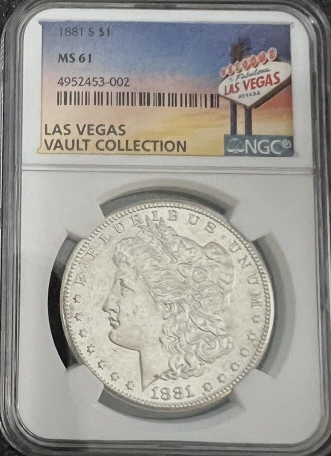 1881 S MS 61 Morgan Silver Dollar NGC Las Vegas Vault Collection Graded - Image 3 of 4