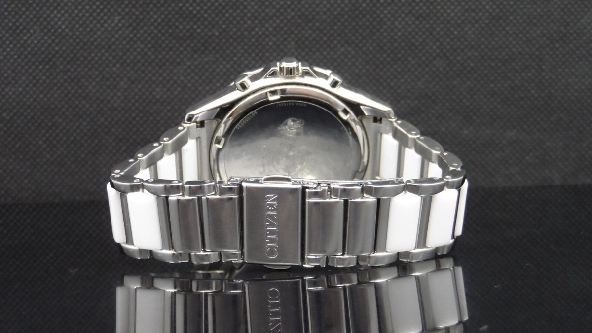 Citizen FB1230-50A Chandler Diamond Chronograph White Ceramic Band