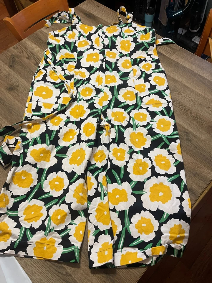 Jersey Diane von Furstenberg, Para Mujer Plus 3X, Blanco Amarillo, Floral, Cintura Corbata Foto 2 de 4