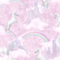 I Believe In Unicorns Tapete Pink - Holden Decor 12480 RegenböGen