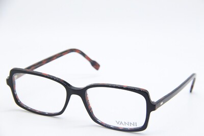 NEW VANNI V1872 A121 BLACK RED AUTHENTIC EYEGLASSES FRAMES 55-17
