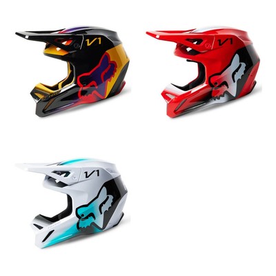 Fox Motocross Helmet Kids Cross Helmet V1 TOXYK MX Cross Offroad Motorcycle Helmet
