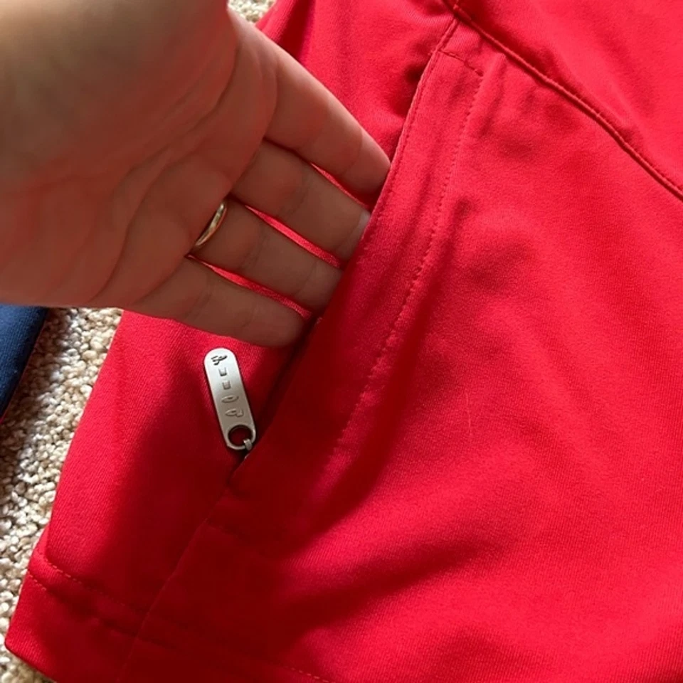 Куртка спортивная на молнии Bolle размер M красная теннис гольф пиклбол - Изображение 4 из 4